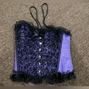 Women Basic Lace up Boned Corset top Bustier Waist Cincher Lingerie Shaper 3X